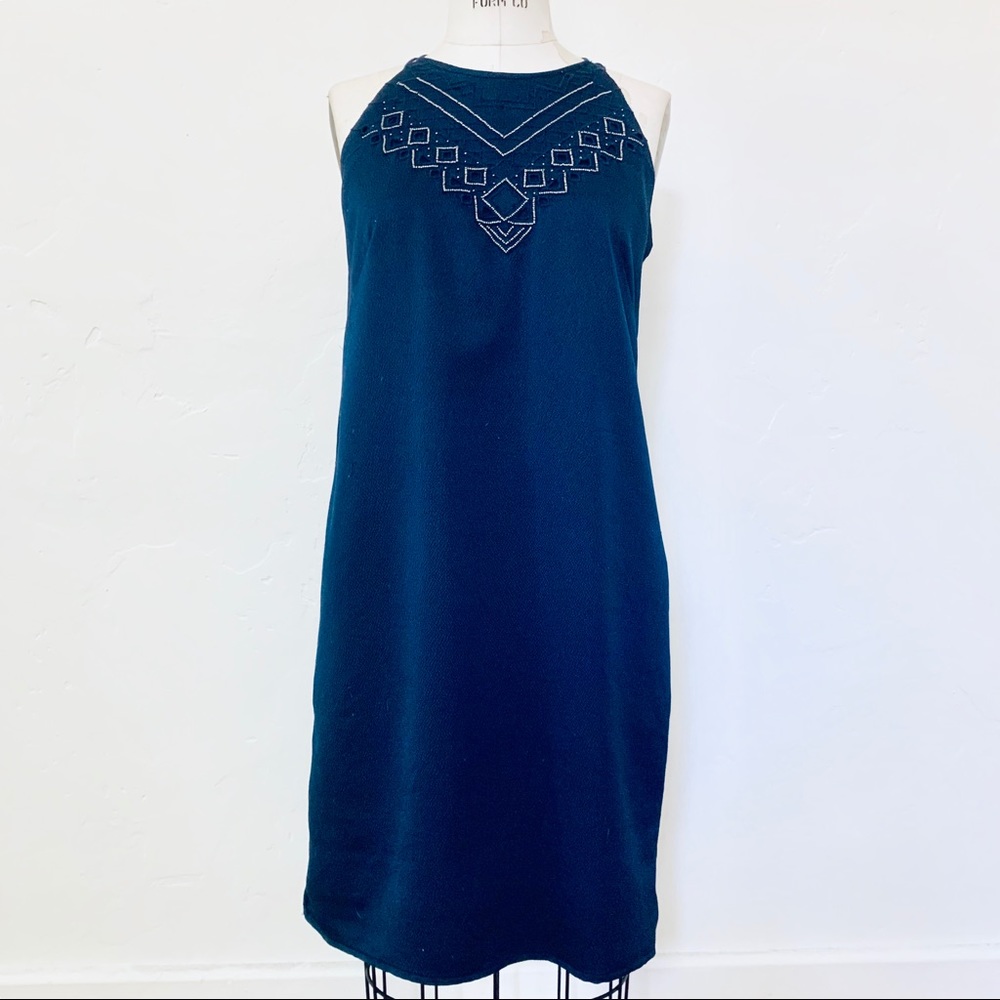 Banana Republic Navy Dress with Bead Detail